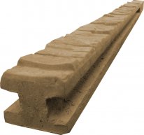 Durchlaufender Betonpfeiler für 2,0 m Zaun (280 cm) mit Muster