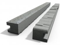 Betonendpfeiler für 1,0 m Zaun (160 cm) Muster beidseitig